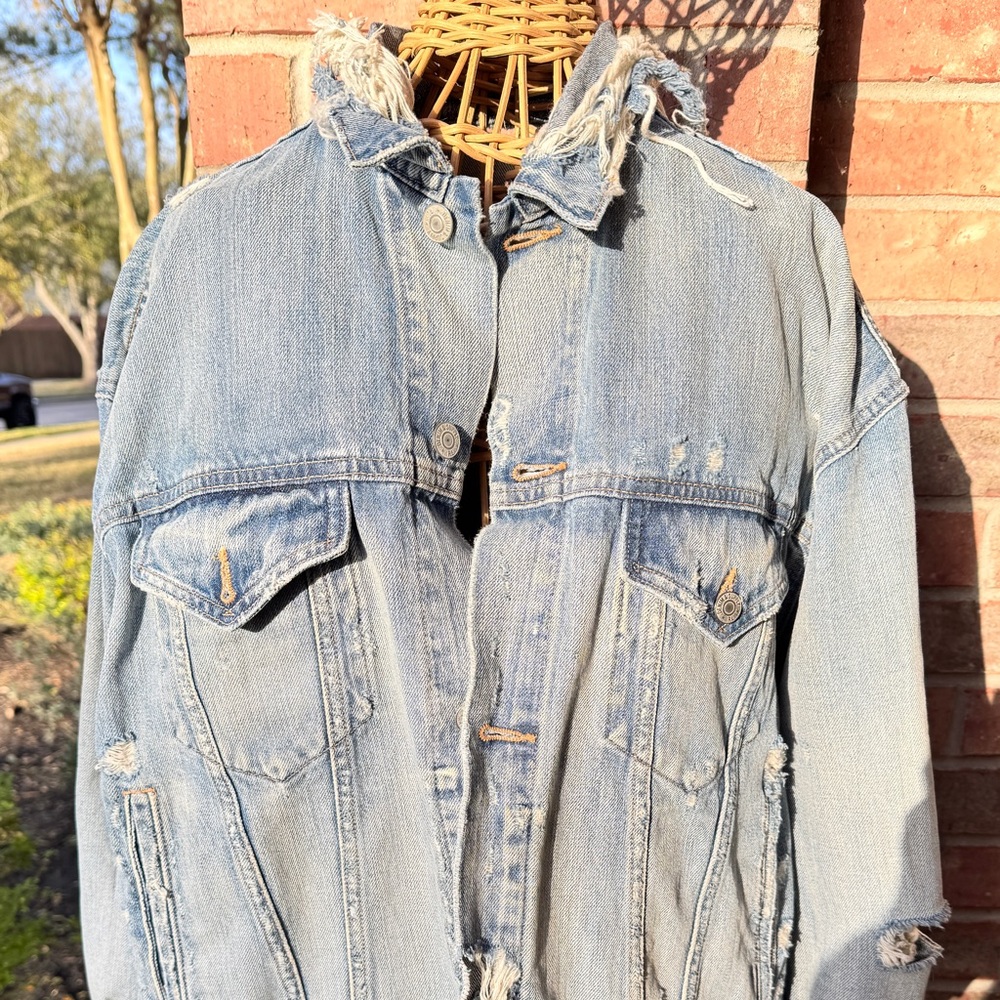 Ralph Lauren Denim & Supply destructed Jean jacket- XL